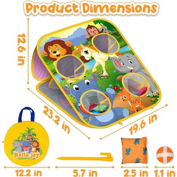 BeanBag Toss Game Kids Outdoor Toys,DoubleSided Foldable Cornhole Board Backyard - Picture 6 of 6